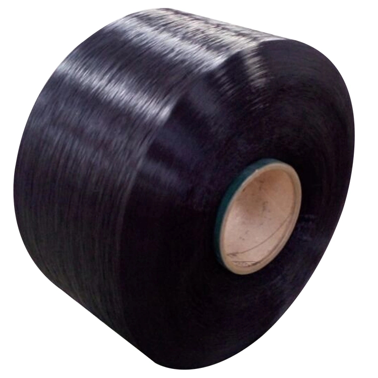 900D BLACK Dope dyed New material Hollow PP yarn Polypropylene yarn for Webbing knitting weaving